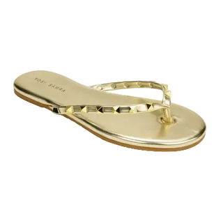 Yosi Samra Rivington Stud Flip Flop In Gold