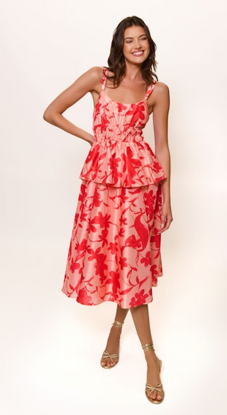 Hutch Desirae Dress / Red Lipstick Floral