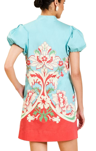Mestiza Elliana Mini Dress in La Botanica Blue