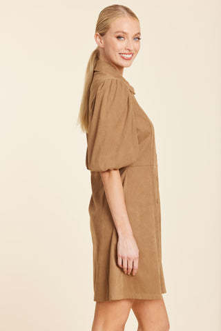Dolce Cabo Tobacco Suede Dress