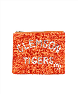 Monkee's Jewelry and ACC CLEMSON TIGERS" Beaded Pouch