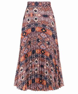 Jade Copper Pleated Skirt