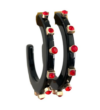 CITY GIRL JEWEL HOOP LARGE- MULTIPLE COLORS