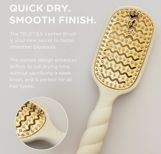 Teleties Vented Hair Brush | Tan - Tan