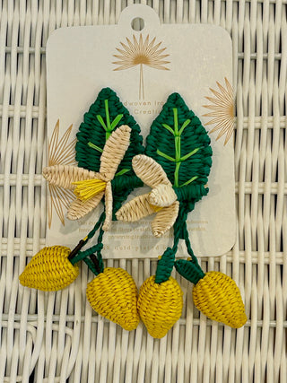 Lemon Branch Iraca Earrings