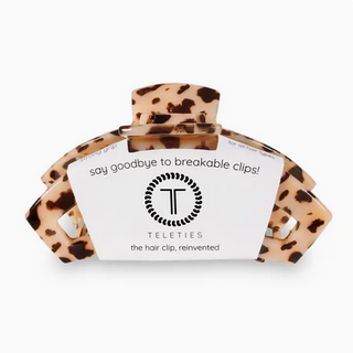 Teleties Open Hair Clip | Large | Blonde Tortoise