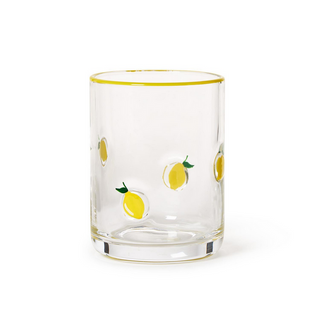 Two's Company Lemon Double Old Fashion Glass