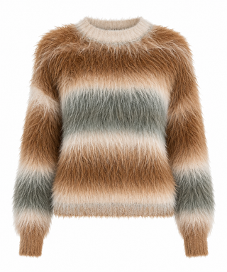 Molly Bracken Us Ladies Dark Beige Knitted Sweater