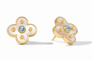 Julie Vos Colette Stud - Chalcedony Blue