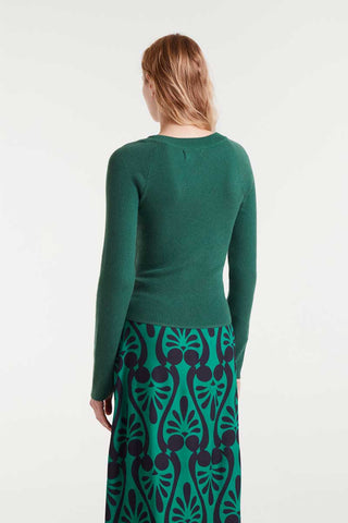 Compania Fantastica Green V neck Sweater
