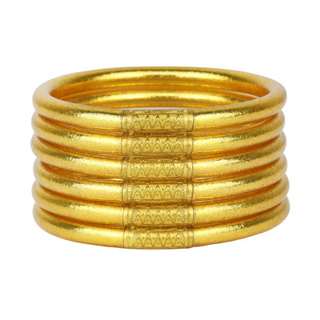 BuDhaGirl  Gold All Weather Bangles ( Set of 6 )