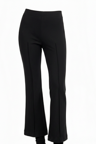 Jade Black Ponte Knit Ankle Pant