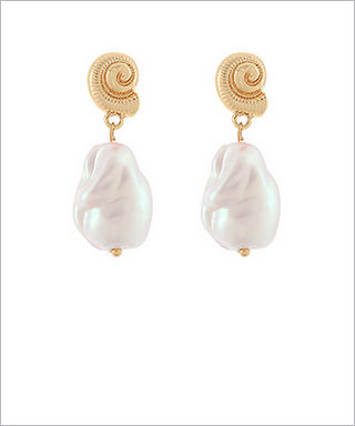 Monkee's Jewelry And ACCSea Shell & Baroque Pearl Drop Earrings