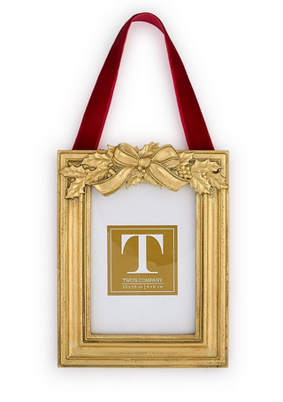 Two's Company Holly Leaves Hanging Photo Frames / 4 Shapes