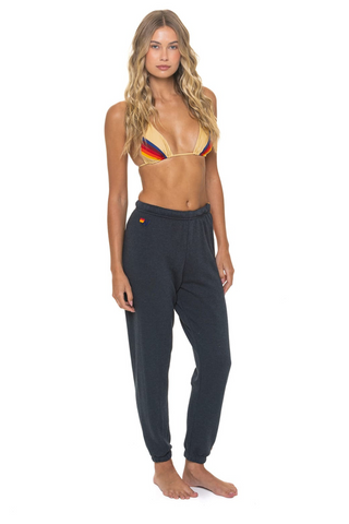 Aviator Nation 5 Stripe Charcoal Sweatpants