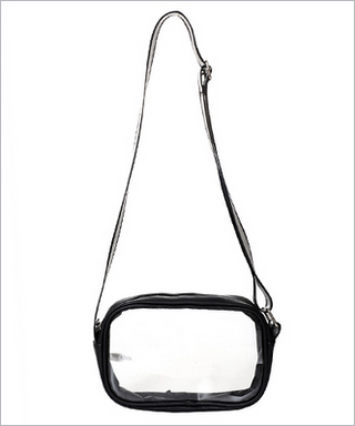 Monkee's Jewelry and ACC Rectangle Clear Crossbody With Strap