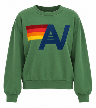 Aviator Nation Logo Palm Crew Sweatshirt Relaxed