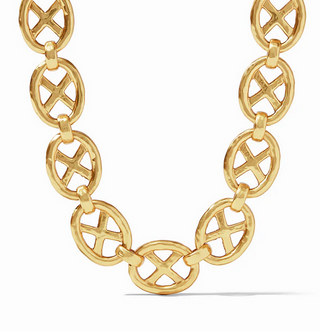 JULIE VOS AVALON LINK NECKLACE , GOLD