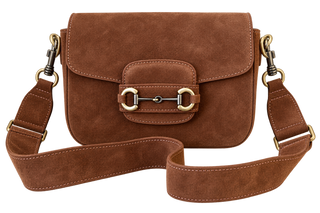 Emily Suede Cognac Crossbody