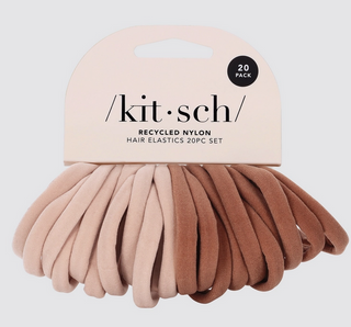 Kitsch Eco-Friendly Nylon Elastics 20pc Set / Blush