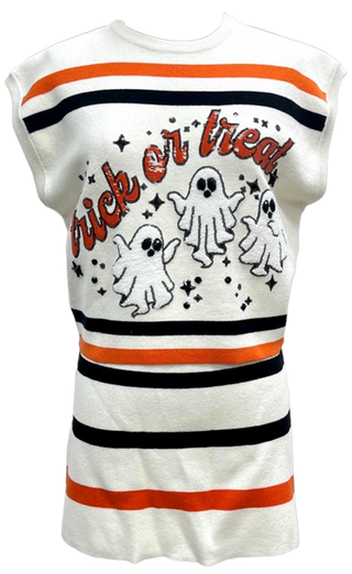 Queen Of Sparkles Striped Trick Or Treat Top