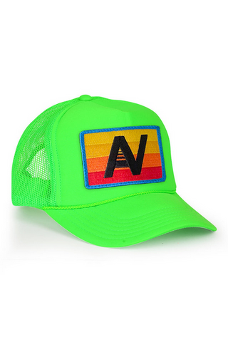 Aviator Nation Logo Rainbow Vintage Trucker Hat