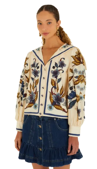Farm Rio Denim Mini Skirt