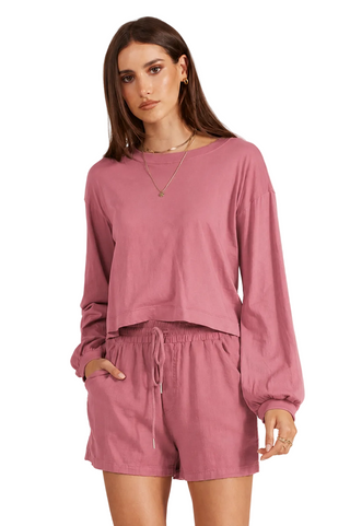 Bobi Ellie Tee in Dark Rose
