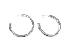 Sheila Fajl Chantal Hoops Shiny Silver
