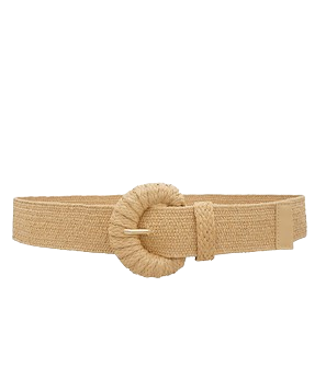 MC Wrapped Half Moon Straw Belt Multiple Colors