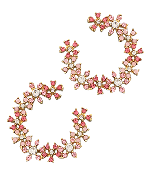 Crystal Small Flowers Earrings