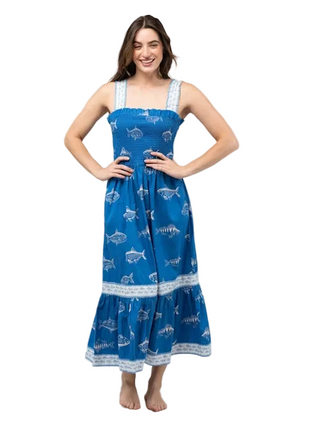 Beau & Ro Page Maxi Dress in Blue