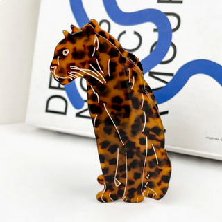 Thedivasoap Jaguar Hair Clip,Animal Acetate Claw Clip - Jaguar