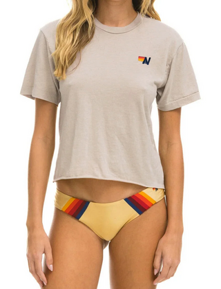 Aviator Nation Basic Boyfriend Tee in Sand