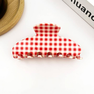 TheDivaSoap Minimalist Acetate Checkerboard Hair Claw Clip