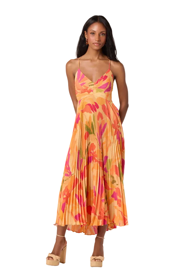 astr bridesmaid dresses the Label Blythe Dress in Orange Color:Teal ACDR100873 Above $200 BNWT Zara Long Sleeve