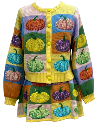 Queen Of Sparkles Pumpkin Cardigan