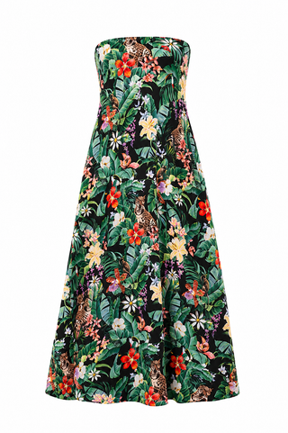 Mumu Tinsley Tube Dress in Jungle Mirage