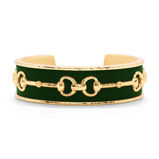 CDW Equestrian Snaffle Bit Cuff / Vegan Forest Leather