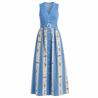 Anna Cate Millie Midi Dress in Blue Belle