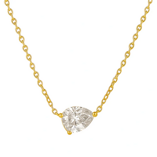 Ellie Vail Jewelry Lola Solitaire Sideways Pear Necklace