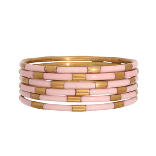 BuDhaGirl Ice Rose Veda Bangles- Set of 6