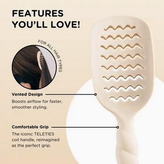 Teleties Vented Hair Brush | Tan - Tan
