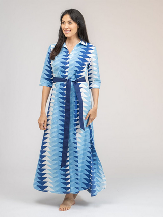 Beau & Ro Eloise Dress in Triangle Ocean