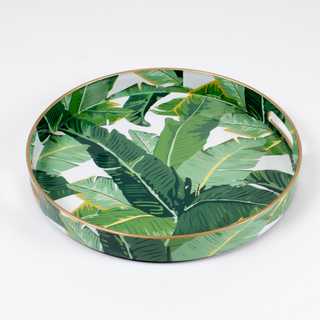 8 OakRound Tray - Botanical