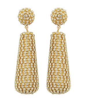 Crystal Cylinder Drop Earrings | Multiple Colors