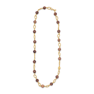 Capucine De Wulf Earth Goddess Link Necklace with Teak , 24in.