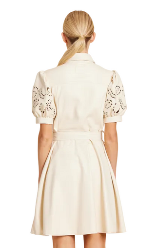 Dolce Cabo Vegan Leather Embroidered Dress