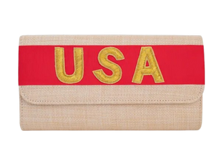 Lisi Lerch Straw Avery -Red Band- Gold USA Letters