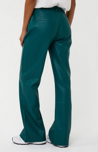 Esqualo Teal Wide Leg PU Trouser